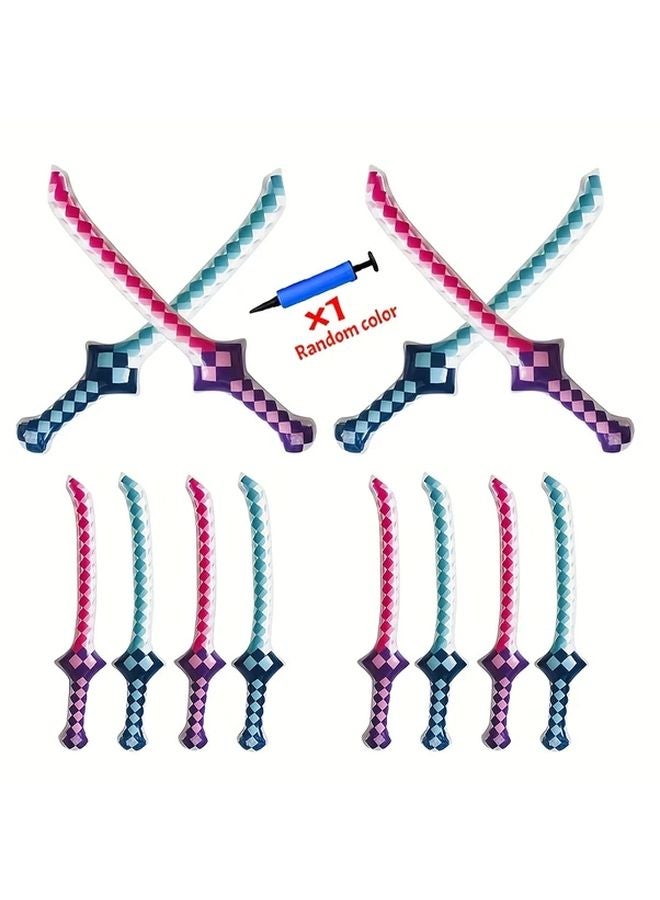 3pcs Inflatable Pixel Sword Set For Pool Beach Party Decorations - Image 2