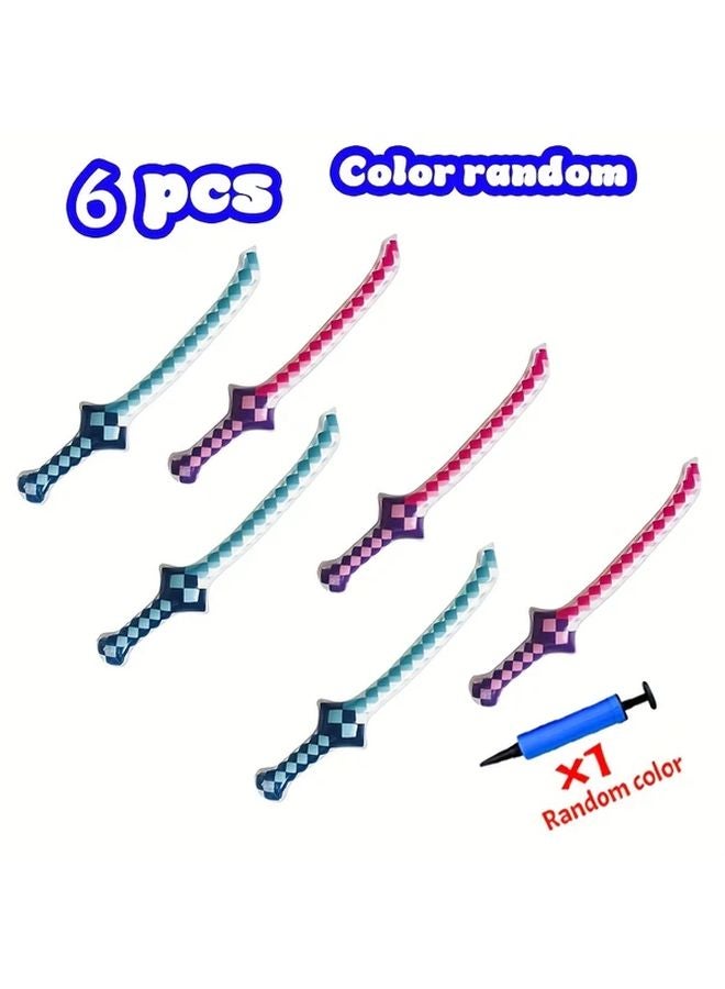 3pcs Inflatable Pixel Sword Set For Pool Beach Party Decorations - Image 4