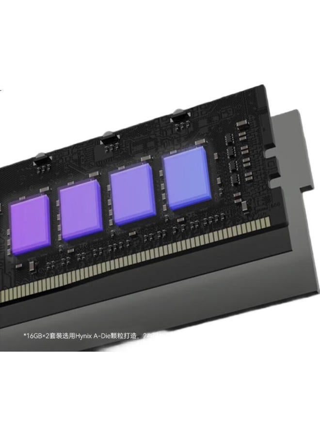 Predator Acer Predator 32Gb (16Gb×2) Kit Ddr5 6000Mhz Desktop Memory Module Hermes Ice Blade Series Rgb Light Bar (C28) Stone Black Ai Computer Accessory - Image 1