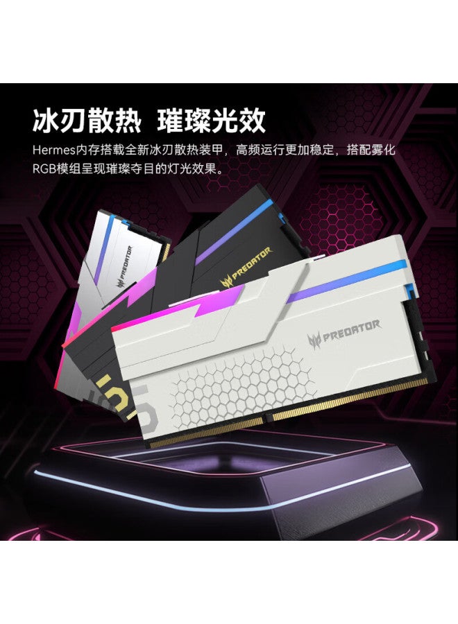 Predator Acer Predator 32gb Kit Ddr5 6000mhz Desktop Memory Module Hermes Ice Blade Series Rgb Light Bar Stone Black Ai Computer Accessory - Image 5