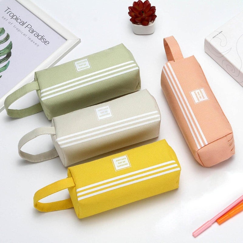 cheekyglo Large Capacity Pencil Case, Durable Pen Pouch Portable Pencil Bag, Double-Layer Solid Color Pencil Case, Simple Stationery Bag for Student Teens Women College Office (Dark Gray) - Image 4