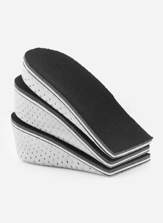 أوتاد زوج وسادات مبطنة لنصف النعل الداخلي مصنوعة من إسفنج ميموري فوم أسود/ رمادي - Image 3