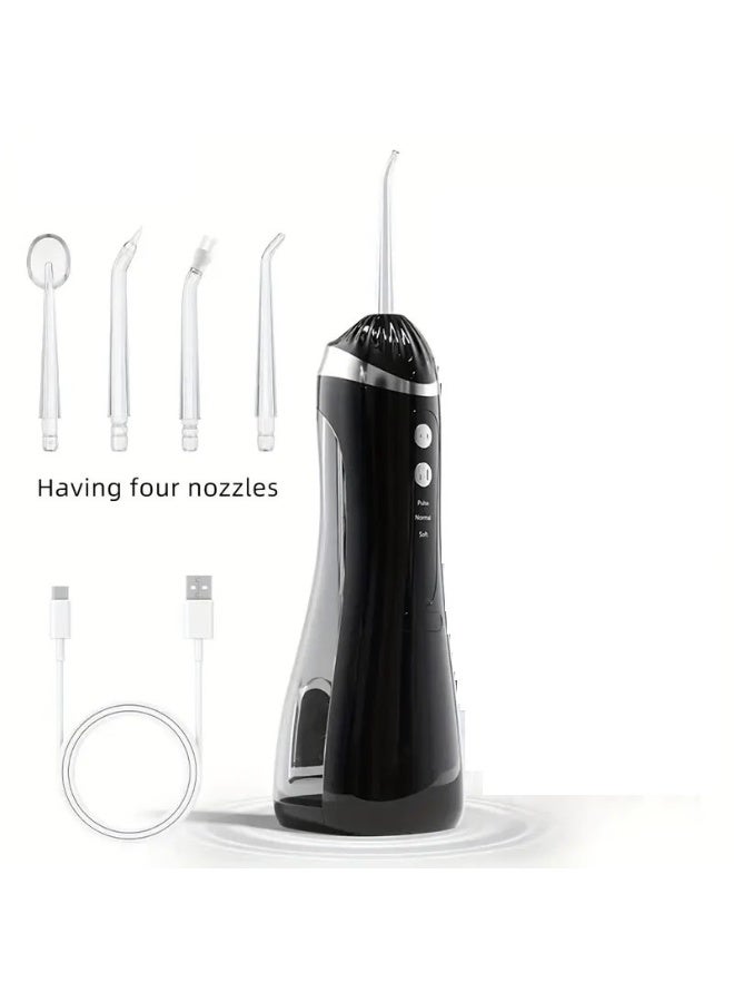 AAS ECOM Water Flosser – 4 Nozzles, USB Rechargeable, Waterproof | 5PIECE - Image 1
