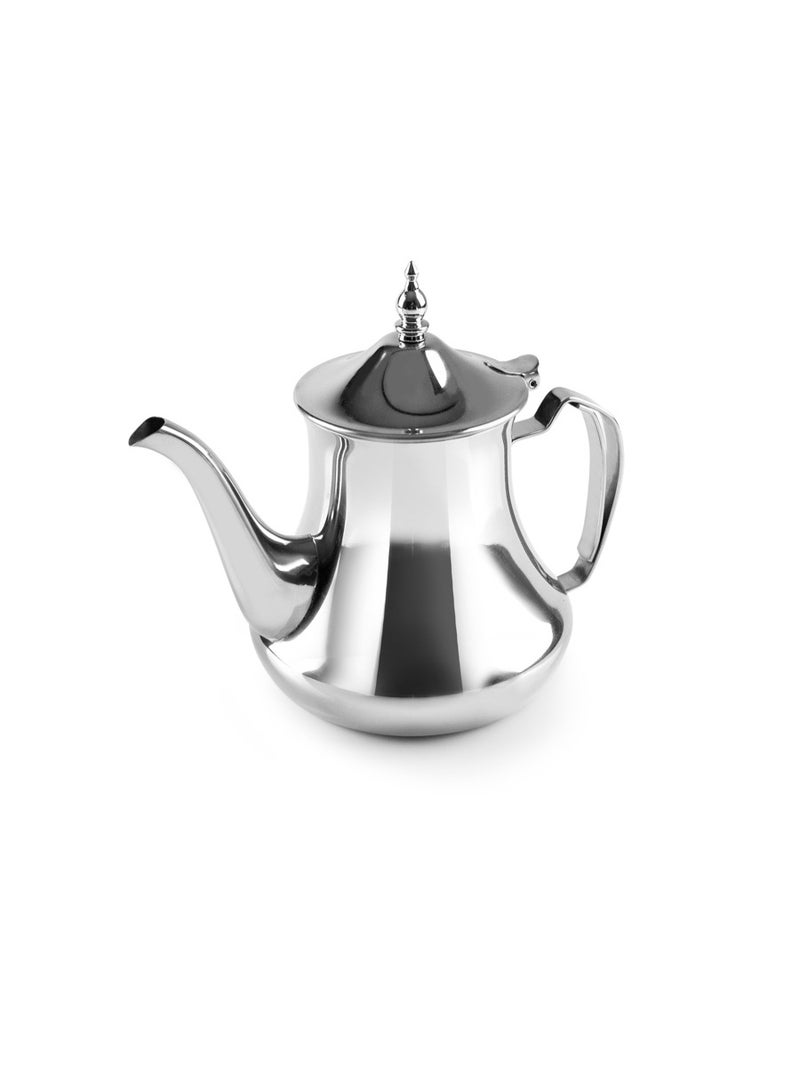 ibili إبريق شاي مهدية 1.40 لتر، إبريق شاي عربي من الفولاذ المقاوم للصدأ، تصميم مغربي تقليدي، متوافق مع مواقد الغاز الكهربائية، أدوات شاي متينة، أساسية لتحضير الشاي في المنزل - Image 2