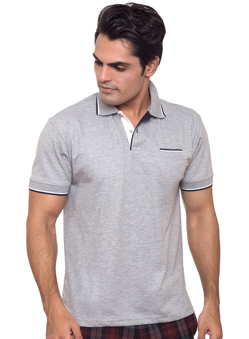 SANTHOME Men's Dry n Cool Polo Shirt for Office Gym Daily Use Comfort Wear  - Image 2
