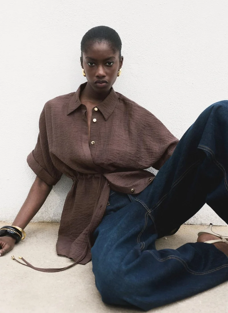 مانجو Lyocell shirt with adjustable waist