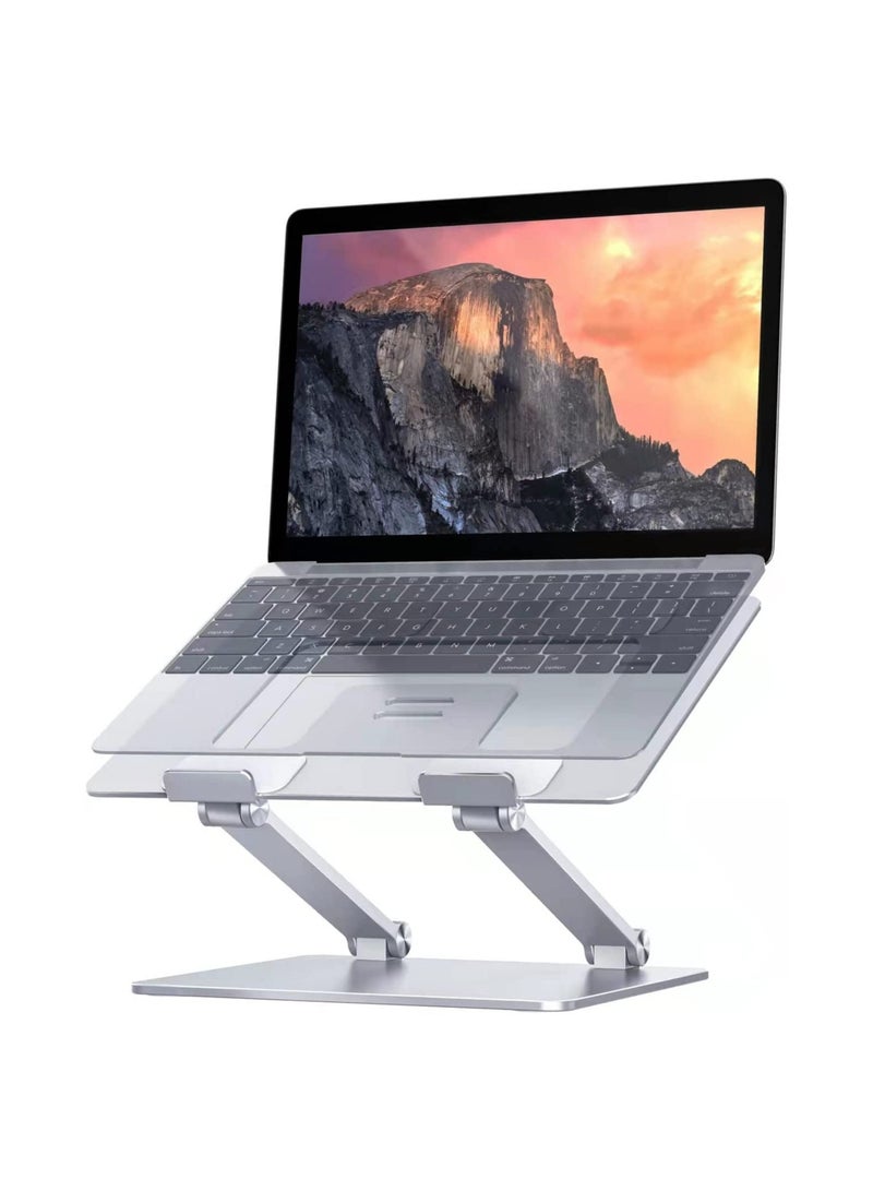 Laptop Stand, Adjustable Ergonomic Laptop Holder, Aluminium Alloy Notebook Stand with Heat-Vent, Portable Anti-Slip Computer Stand Compatible with MacBook Pro/Air - Image 1