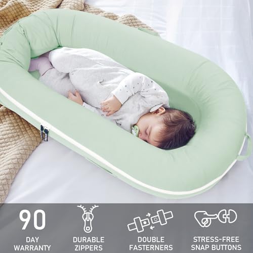 MEXXI Organic Replacement Cover | Premium Quality Spare Cover 100% Organic Cotton | Hypoallergenic | Fits Dockatot Deluxe + Docks (Pistacho Green) - Image 5