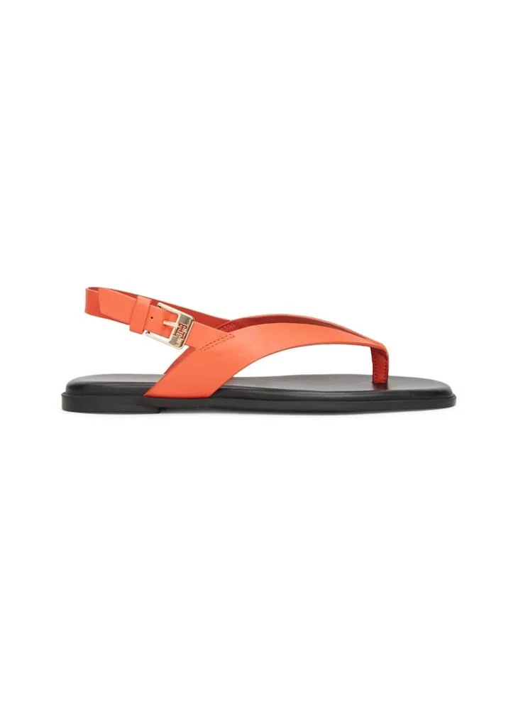 تومي هيلفيغر Color Block Thong Flat Sandals
