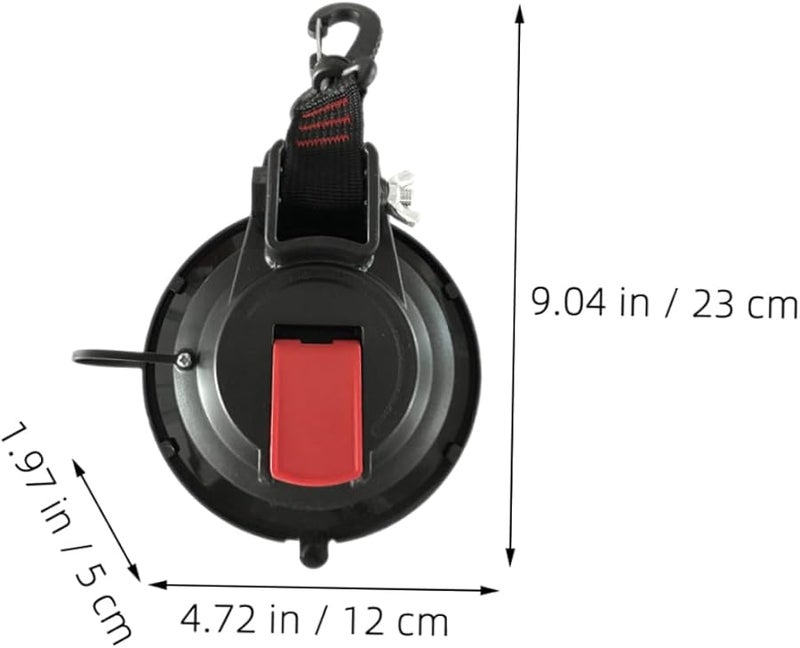 2Pcs Heavy Duty Suction Cup Hooks Rotatable for Car Window Camping Mountaineering - Image 3