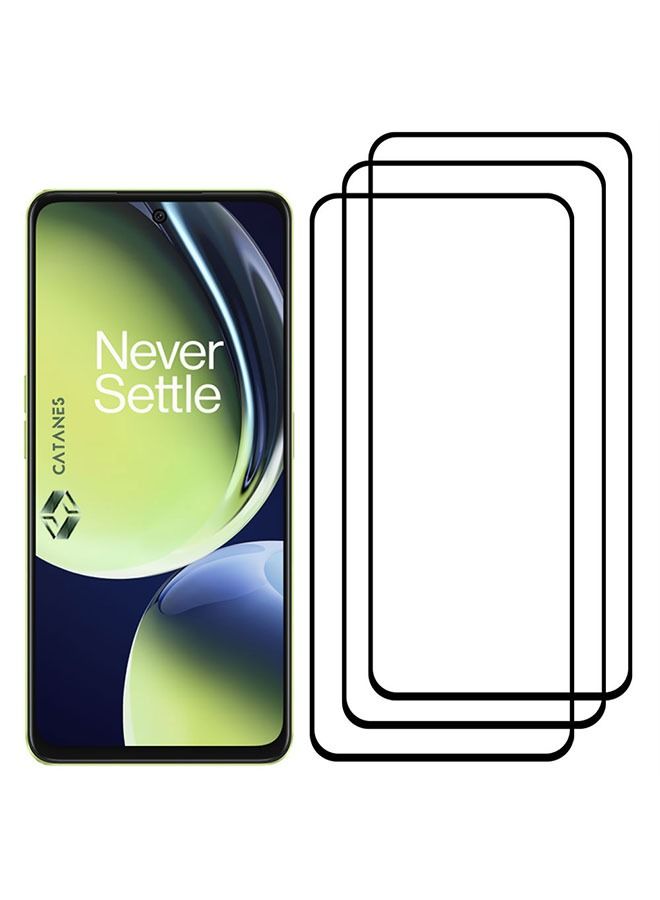 CATANES 3 Pack For OnePlus Nord Ce3 Lite Tempered Glass Screen Protector Full Glue Back - Image 2