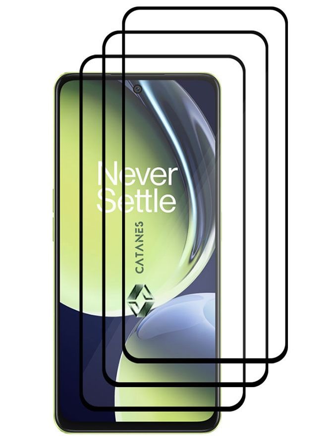 CATANES 3 Pack For OnePlus Nord Ce3 Lite Tempered Glass Screen Protector Full Glue Back - Image 3