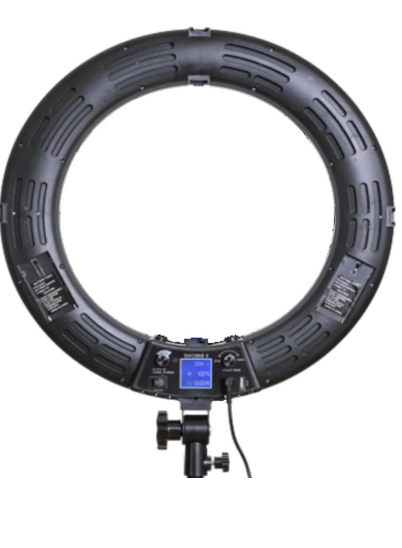 Xria SM1888 II Ring Light Size 18 inch 90W LED Ring light With Battery Slot Photographic Lighting Ring Light For Selfie Makeup live streaming (Black) - Image 1