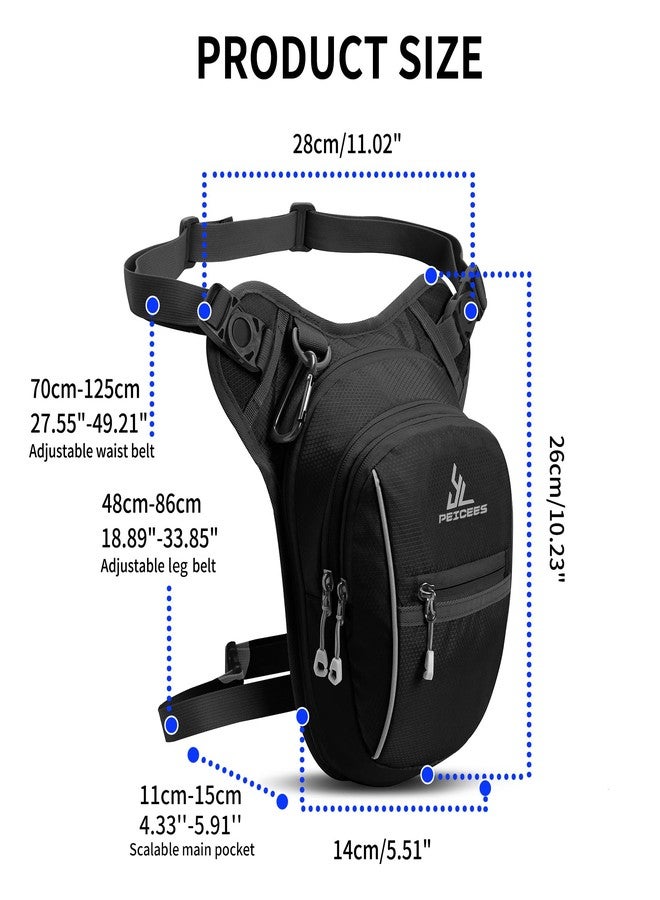 Peicees Leg Bag for Men Fanny Packs Women Men Outdoor Thigh Bags Motorcycle Ride Crossbody Backpack - Image 5