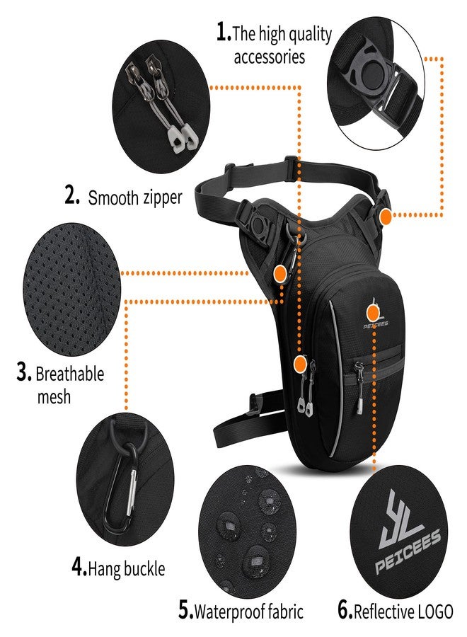 Peicees Leg Bag for Men Fanny Packs Women Men Outdoor Thigh Bags Motorcycle Ride Crossbody Backpack - Image 3