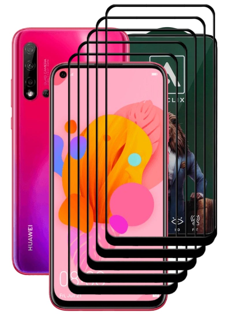 ACLIX 5 Pieces Antistatic ESD Dustproof Premium Quality High Definition Tempered Glass Screen Protector Designed For Huawei nova 5i - Image 1