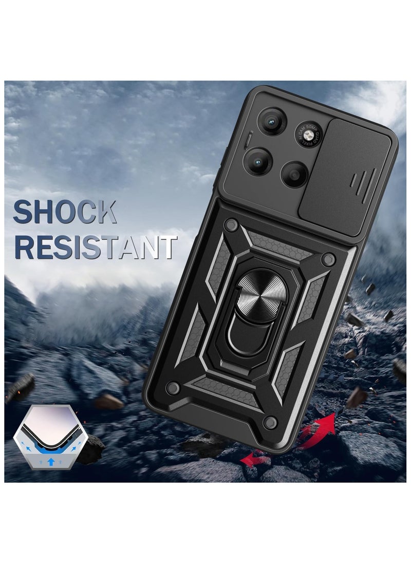 Fankalo - Phone Cover for Motorola Moto G15 4G with Slide Camera Cover Protective Phone Case with Magnetic Car Mount Holder - Image 1