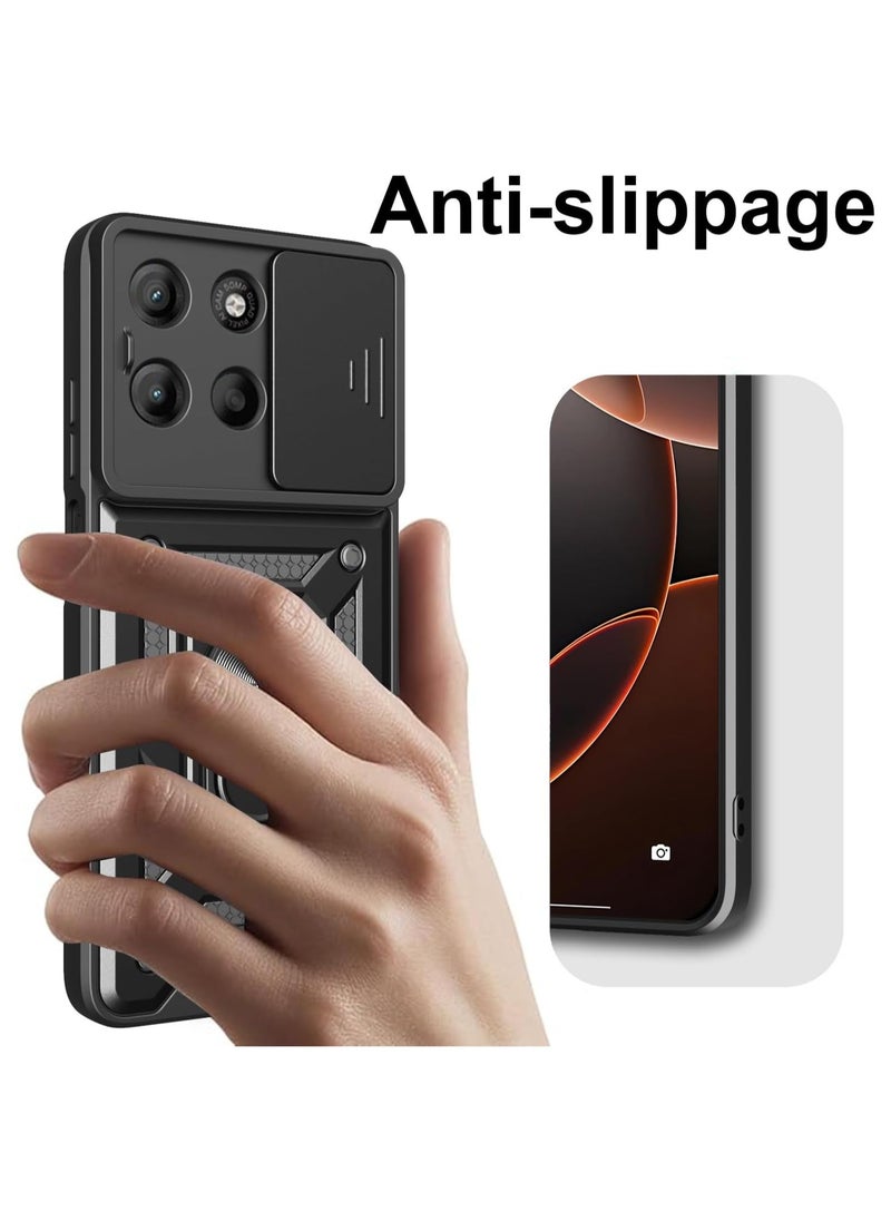 Fankalo - Phone Cover for Motorola Moto G15 4G with Slide Camera Cover Protective Phone Case with Magnetic Car Mount Holder - Image 1