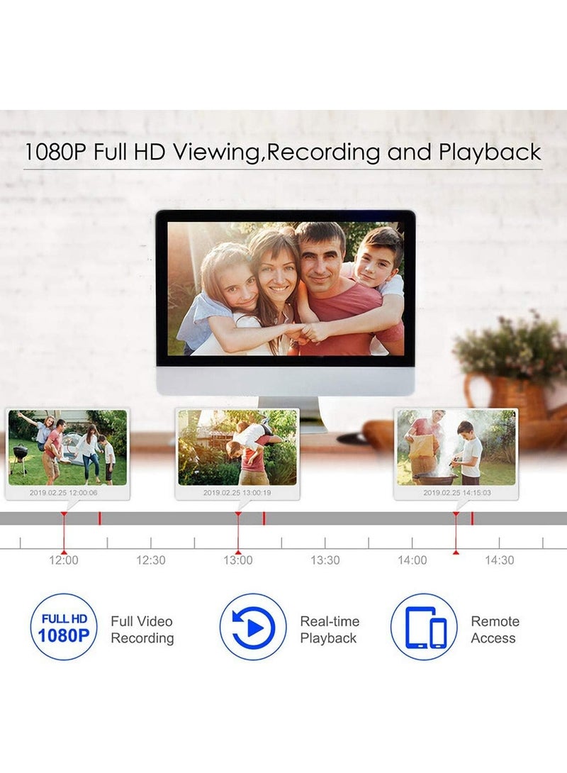 CCTV Camera System Wireless 8CH 1080P with 2TB NVR Recorder – 8Pcs 2MP HD Waterproof Outdoor Surveillance Bullet Cameras Kit with Night Vision - Image 3