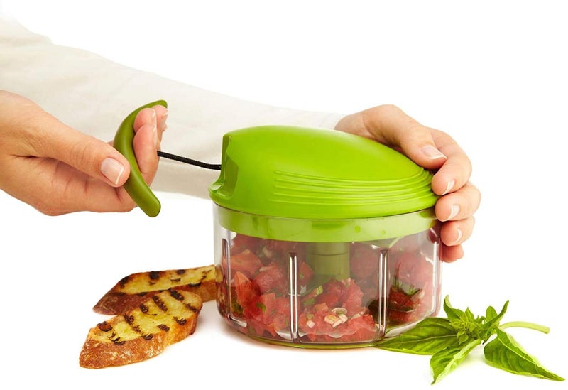 Kuhn Rikon كوهين ريكو جهاز تقطيع الطعام اليدوي مع آلية السحب، أخضر، سعة 2 كوب - Image 4