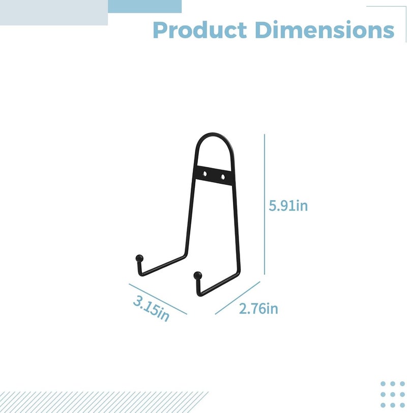 6-8 Inch Display Easel, 5.9/15 Cm Plate Support, Black Iron - Image 4