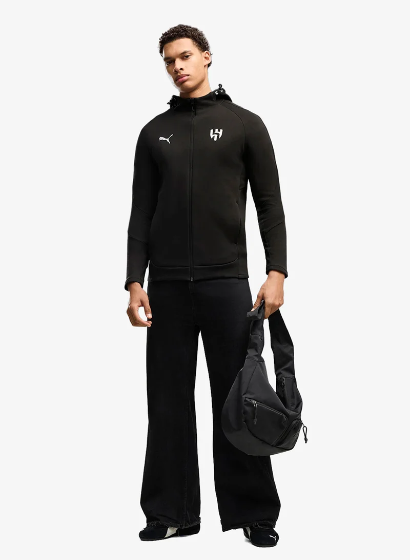 Puma PUMA Black-Vibrant Silver Al Hilal Evostripe Hooded Jacket for Men | Best Price UAE