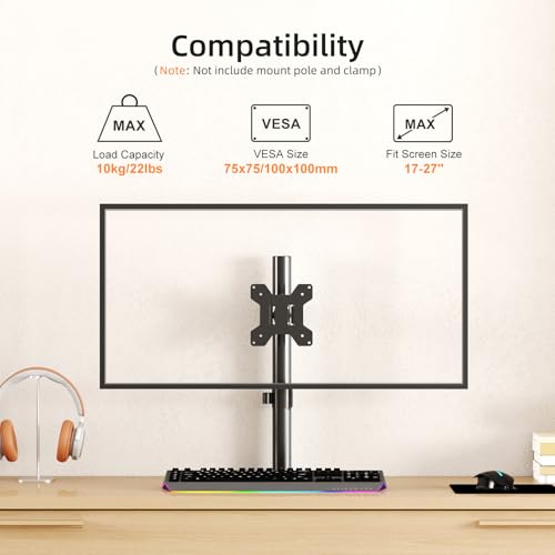 Suptek Single Head and Plate Vesa Pole Mount Bracket for Suptek Monitor Mount,1 Pack(MD6TB) - Image 2