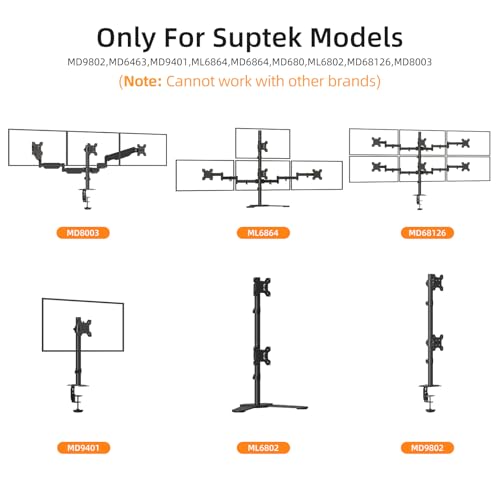 Suptek Single Head and Plate Vesa Pole Mount Bracket for Suptek Monitor Mount,1 Pack(MD6TB) - Image 5
