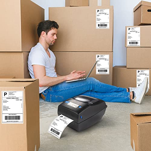 Immuson Fanfold 4 x 6 Direct Thermal Shipping Labels with Perforations, 1000 Labels, Permanent Adhesive, White Mailing Labels for Zebra Thermal Printer - Image 2