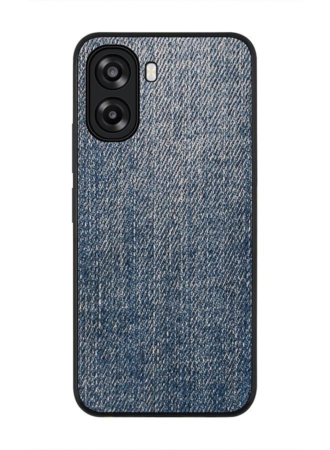 Stylizedd For Oppo A6x 5G / A6x 4G Case,Slim fit Camera Protection, Shockproof Thin Phone cover  - Dark Denim Print - Image 1