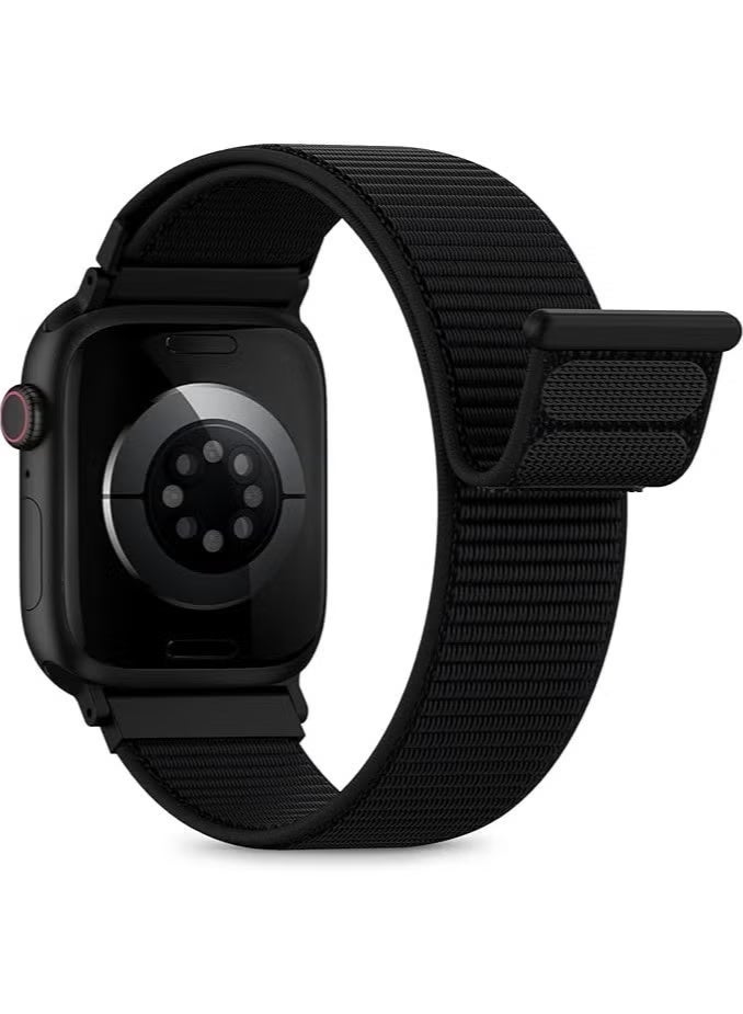 DeHuCg Nylon Loop Sport Band Compatible with Apple Watch Bands 44mm 45mm 46mm 49mm 42mm for Women Men, iWatch Wrist Straps for Ultra 3 2, Se, Series 11 10 9 8 7, Breathable, Soft Band Ideal for Outdoor - Image 1