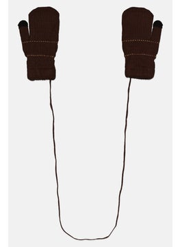 Royal Deluxe Toddlers Boy Knitted Mittens, Black  - Image 2