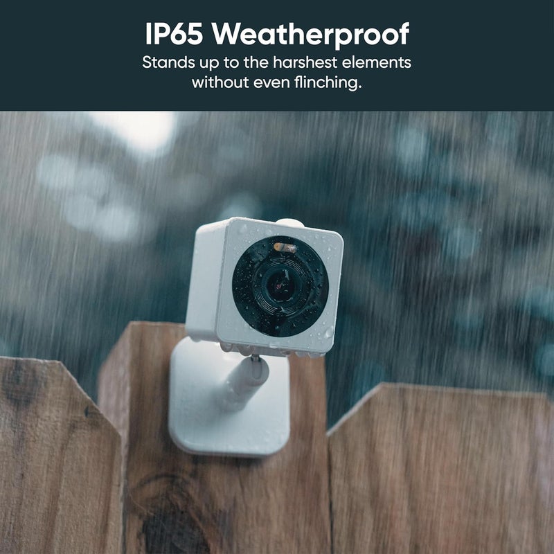 وايز كاميرا Cam OG الداخلية/الخارجية بدقة 1080p مع تقنية Wi-Fi للبيت الذكي، مع رؤية ليلية ملونة، كشاف مدمج، كشف الحركة، صوت ثنائي الاتجاه، متوافقة مع Alexa و Google، لون أبيض، إعداد خبير مجاني - Image 4