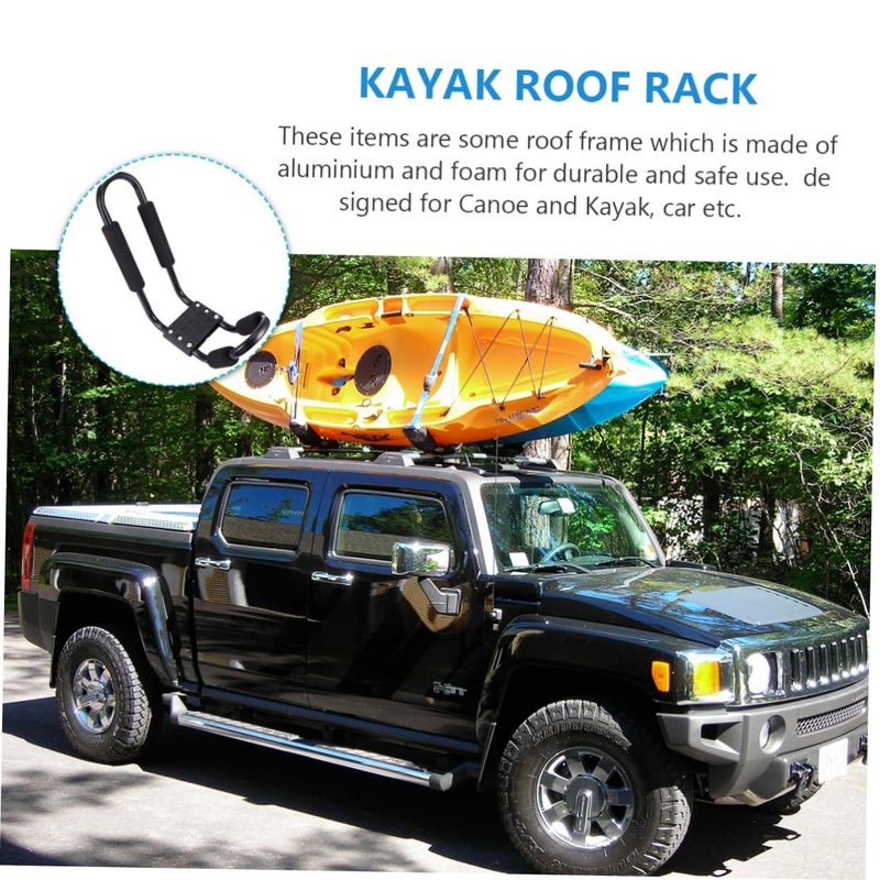 Detachable J Shaped Kayak Canoe Roof Rack Heavy Duty SUV Truck Transport Frame Set - Image 4