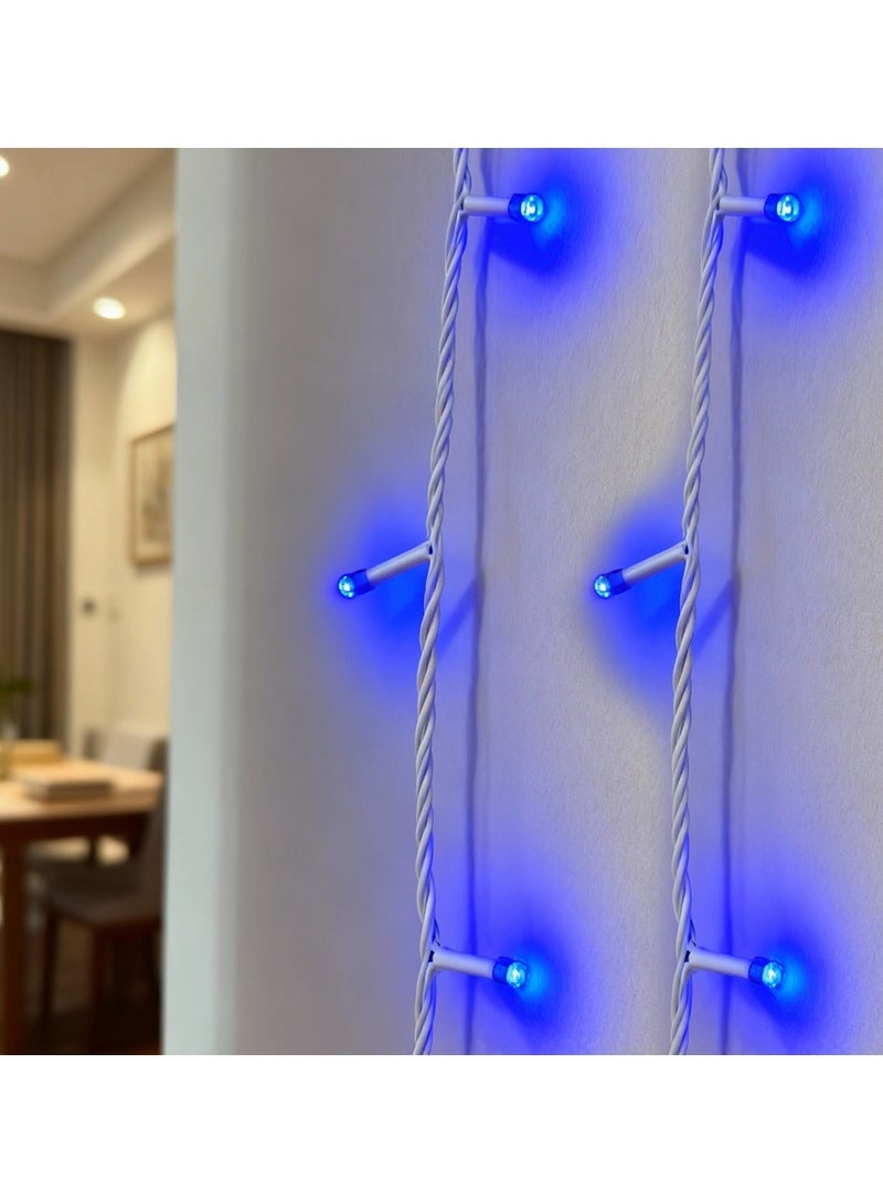 ZAYO LED String Lights, Decorative Fairy Lights for Home Decoration, Balcony, Garden, Festival Lighting, Indoor Outdoor LED String Lights, Ambient Decorative Lighting, Blue - 50 Meter - Image 2