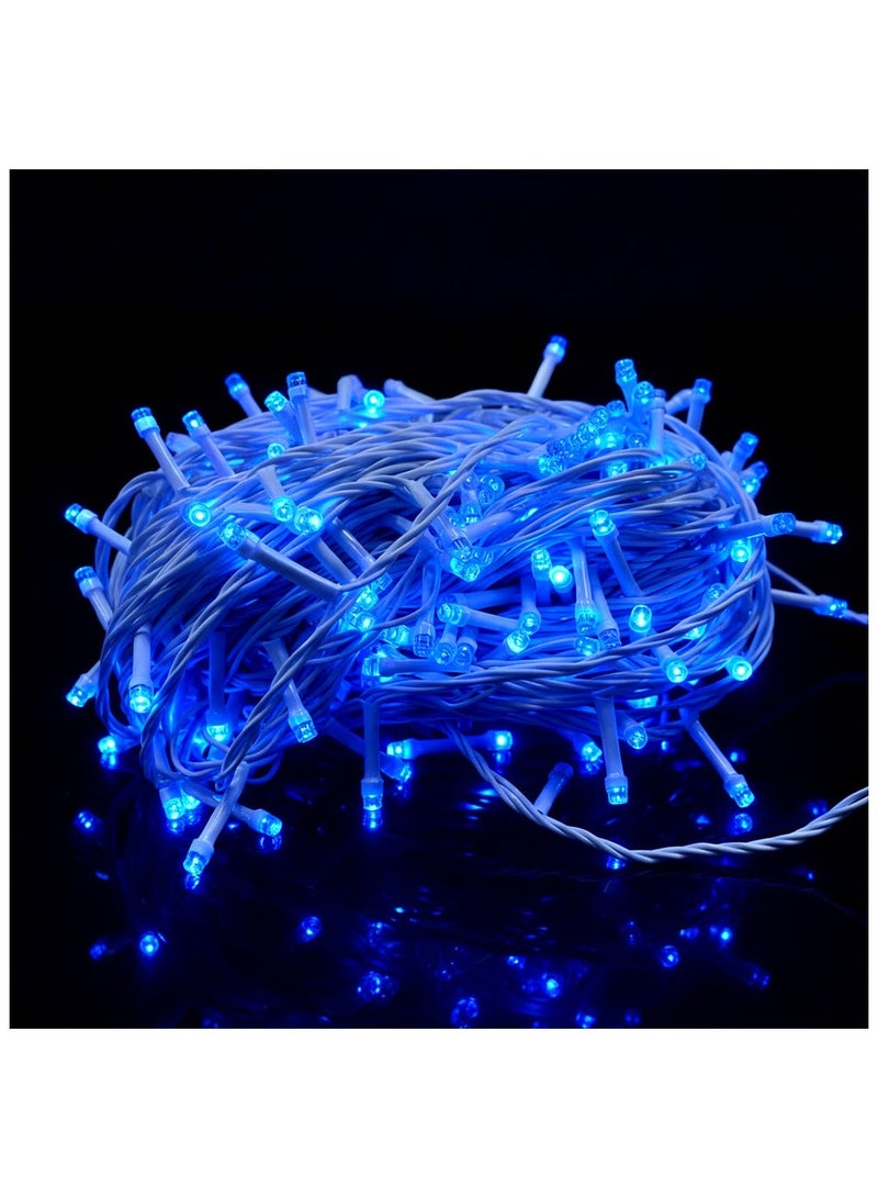 ZAYO LED String Lights, Decorative Fairy Lights for Home Decoration, Balcony, Garden, Festival Lighting, Indoor Outdoor LED String Lights, Ambient Decorative Lighting, Blue - 50 Meter - Image 1