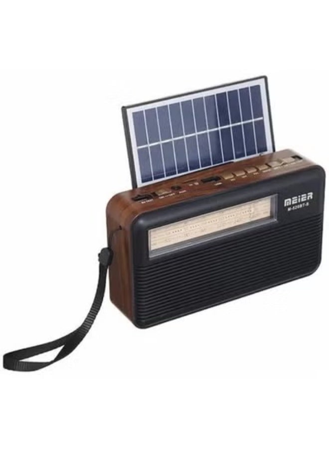 MEIER 3-band radio with rechargeable solar-powered lamp, M-520BT-S - Image 4