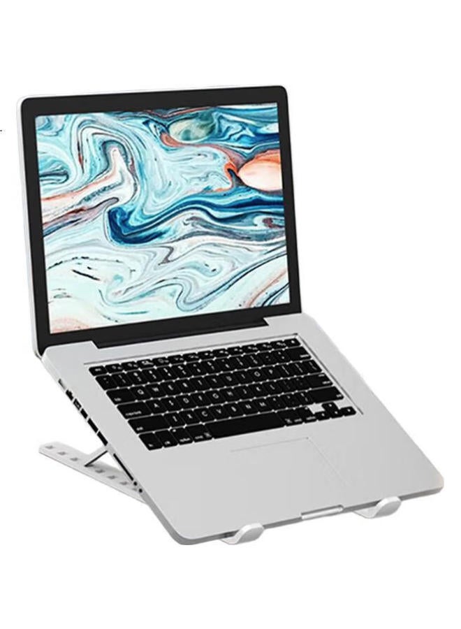 Jplayer Laptop Stand Cooling Bracket Folding Heightening Stand Portable Adjustable Vertical Laptop Gaming Stand Apple Savior Xiaoxin Huawei Universal White - Image 1