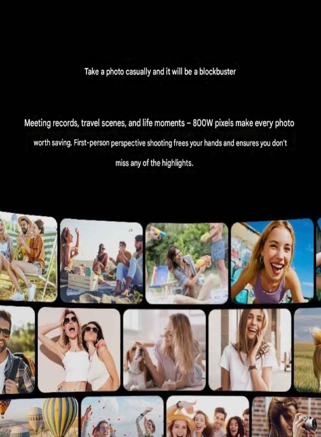 M01Pro AI Smart Glasses (Transparent) – 8MP HD Camera (800W), Anti-Shake Video Recording, Bluetooth Music & Call Function, 16GB Storage, 250mAh Battery, Touch Control, Lightweight Design – Compatible with Android & iOS - Image 4