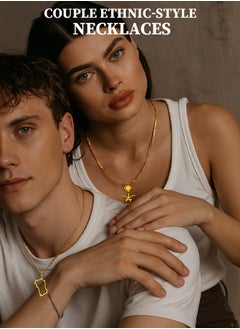 Generic Couple's versatile necklaces, a matching set of two, ethnic style necklaces, perfect for couples, spouses, and sisters to wear  - Image 2