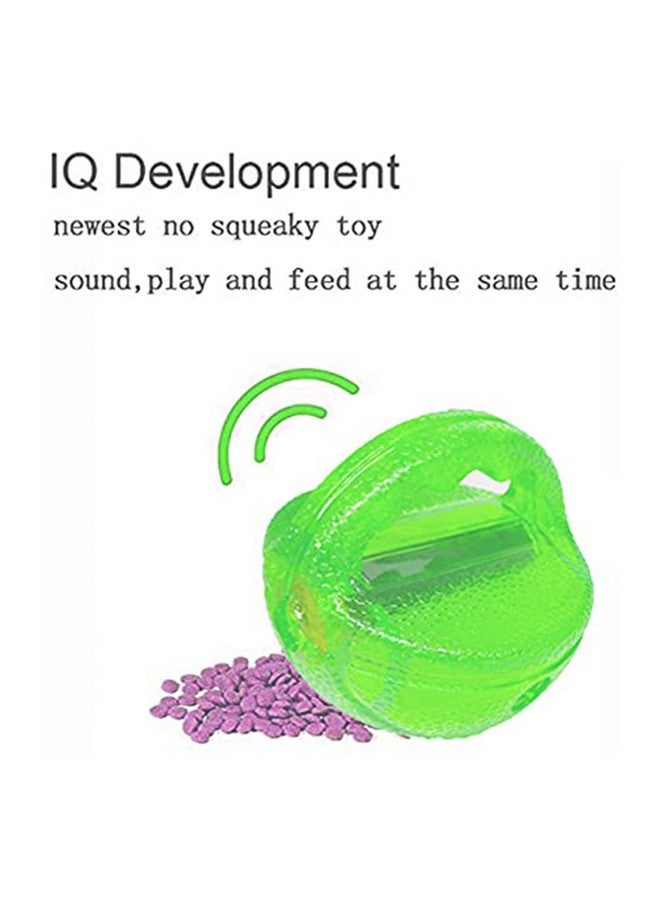 إيميلي بيتس لعبة كرة طعام الكلاب Iq Treat Ball، موزع طعام الكلاب، تنظيف الأسنان، مضغ، غير سام، مطاط متين، لعبة مضغ تصدر صوت صرير للكلاب الصغيرة والمتوسطة والكبيرة (أخضر) - Image 3