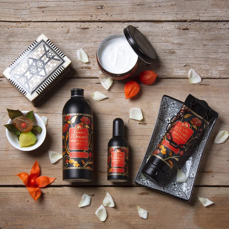 Tesori d'Oriente: "Japanese Rituals" Bath Cream with Tsubaki Oil and Peony 16.9 Fluid Ounce (500ml) Bottle [ Italian Import ] - Image 5