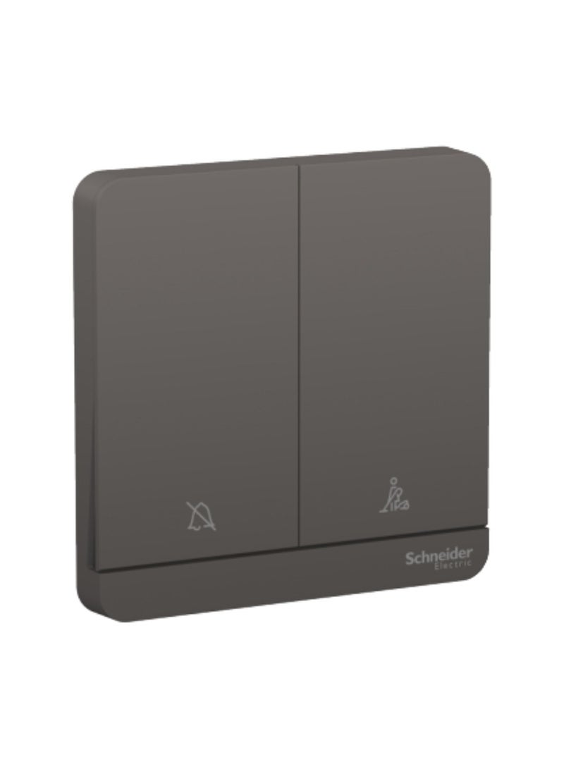 Schneider Electric AvatarOn 16AX 250V 2 Gang 1 Way Switch, Dark Grey - E8332DMS_DG