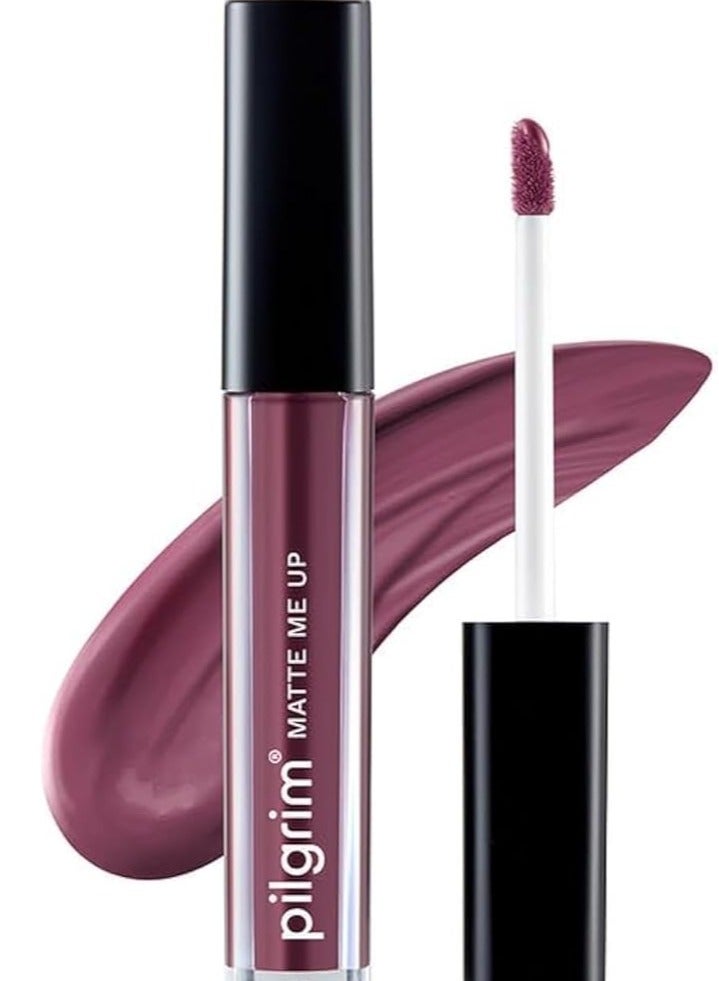 Pilgrim Liquid Matte Lipstick - Mauve Desire | Lipstick for Women Transferproof, Long Lasting & Non Drying 3gms - Image 1