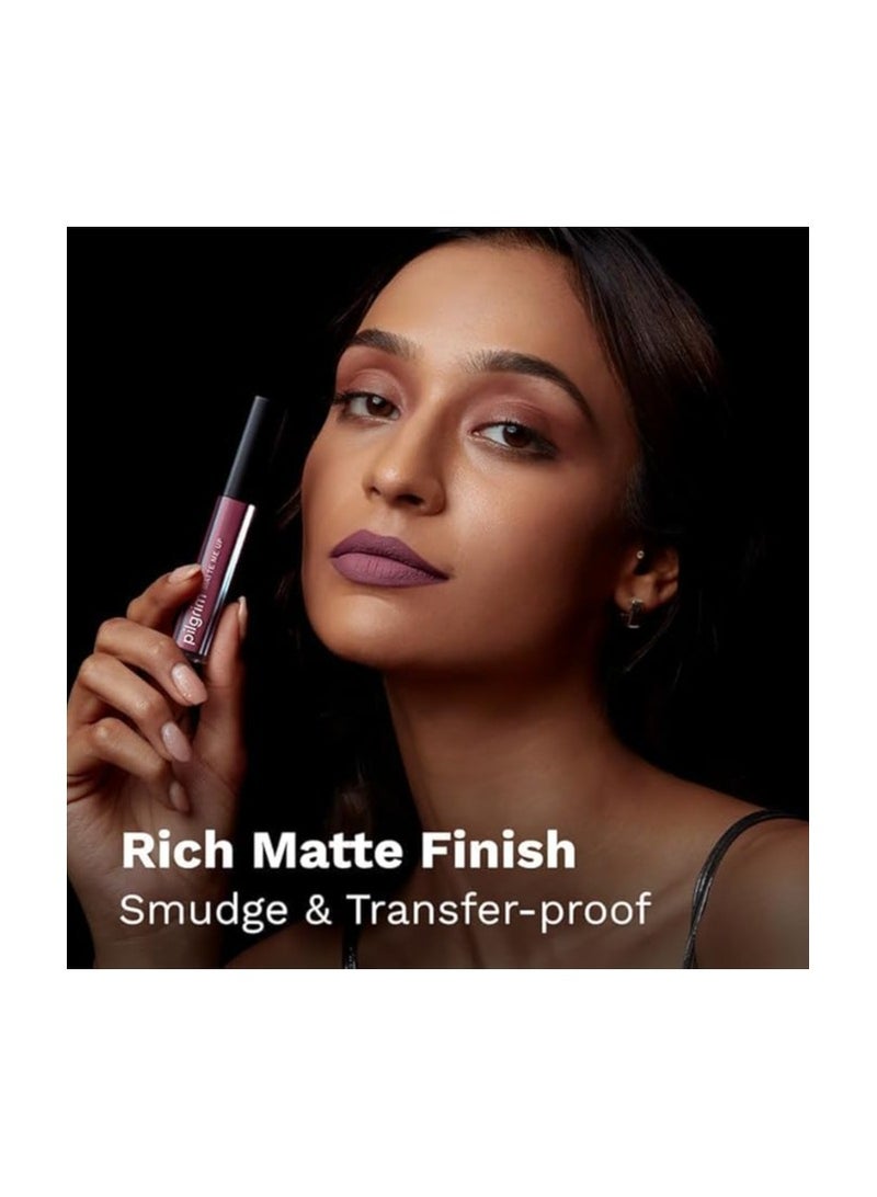 Pilgrim Liquid Matte Lipstick - Mauve Desire | Lipstick for Women Transferproof, Long Lasting & Non Drying 3gms - Image 4