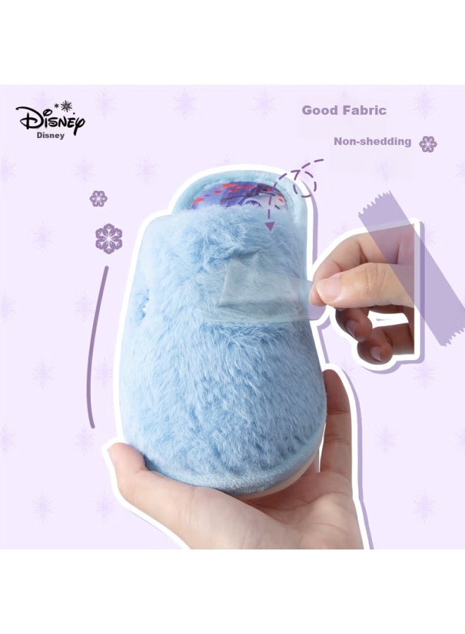Disney Disney Children's Cotton Slippers, Girls' Cotton Slippers For Autumn And Winter, Baby Cotton Slippers, Non-slip Children's Slippers, Blue  - Image 3