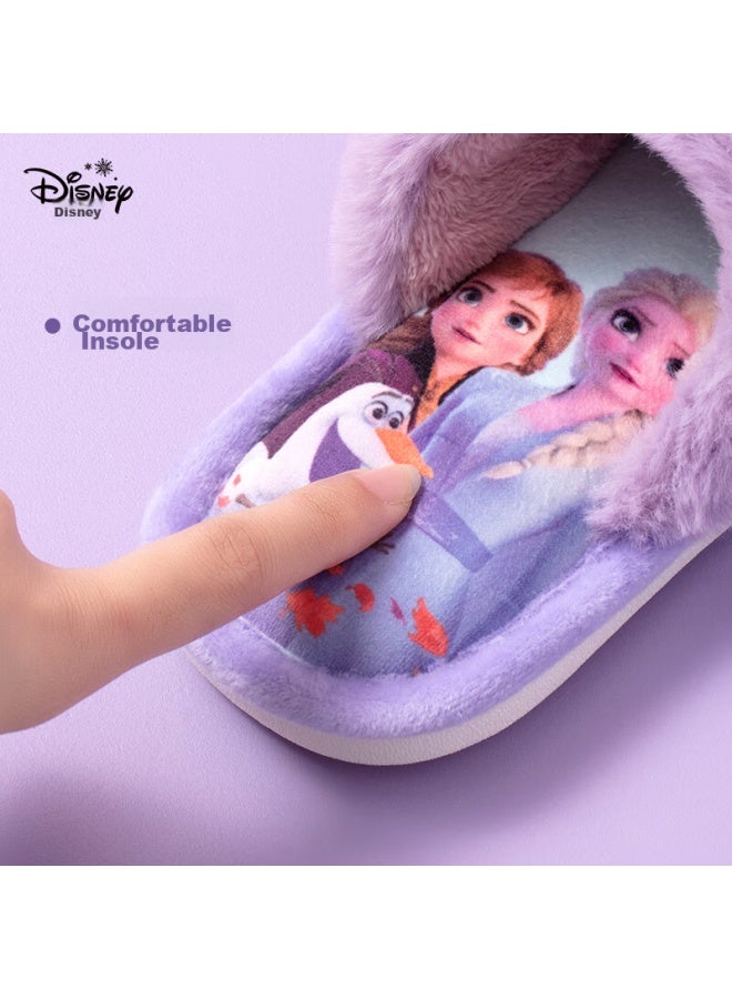 Disney Disney Children's Cotton Slippers, Girls' Cotton Slippers For Autumn And Winter, Baby Cotton Slippers, Non-slip Children's Slippers, Blue  - Image 4