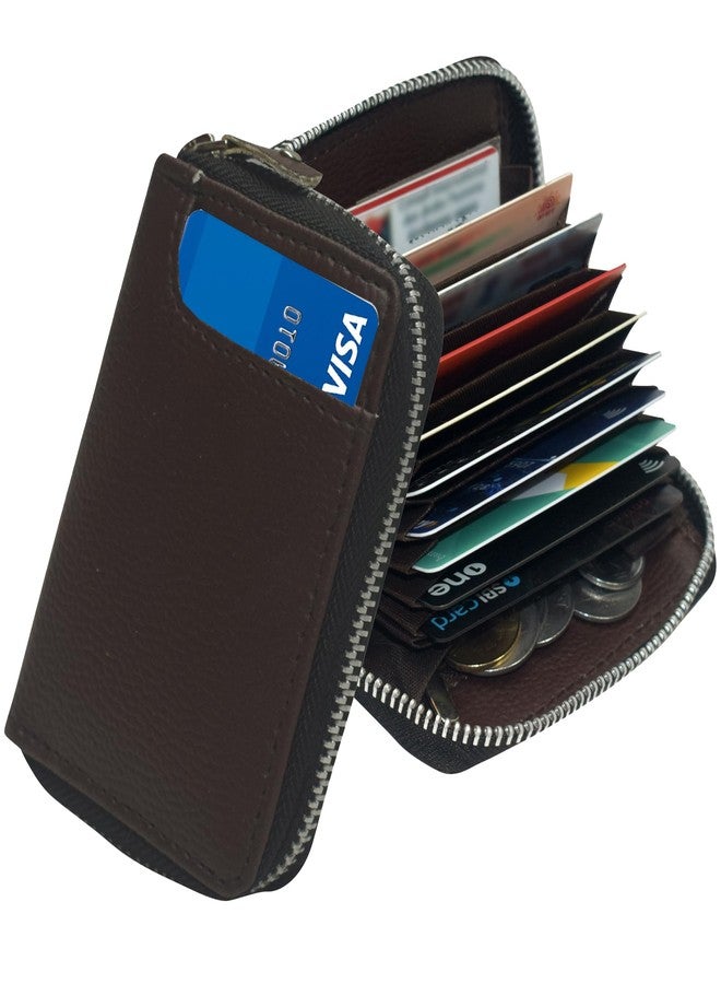 GREEN DRAGONFLY PU Leaher Card Holder for Men/Card Holder for Women,Credit Card Holder Wallet for Men(NMB/202306689-Coffee Brown) - Image 4