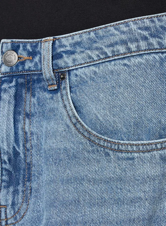 Splash FAV BLUE High Rise Mom Jeans for Women | Best Price UAE