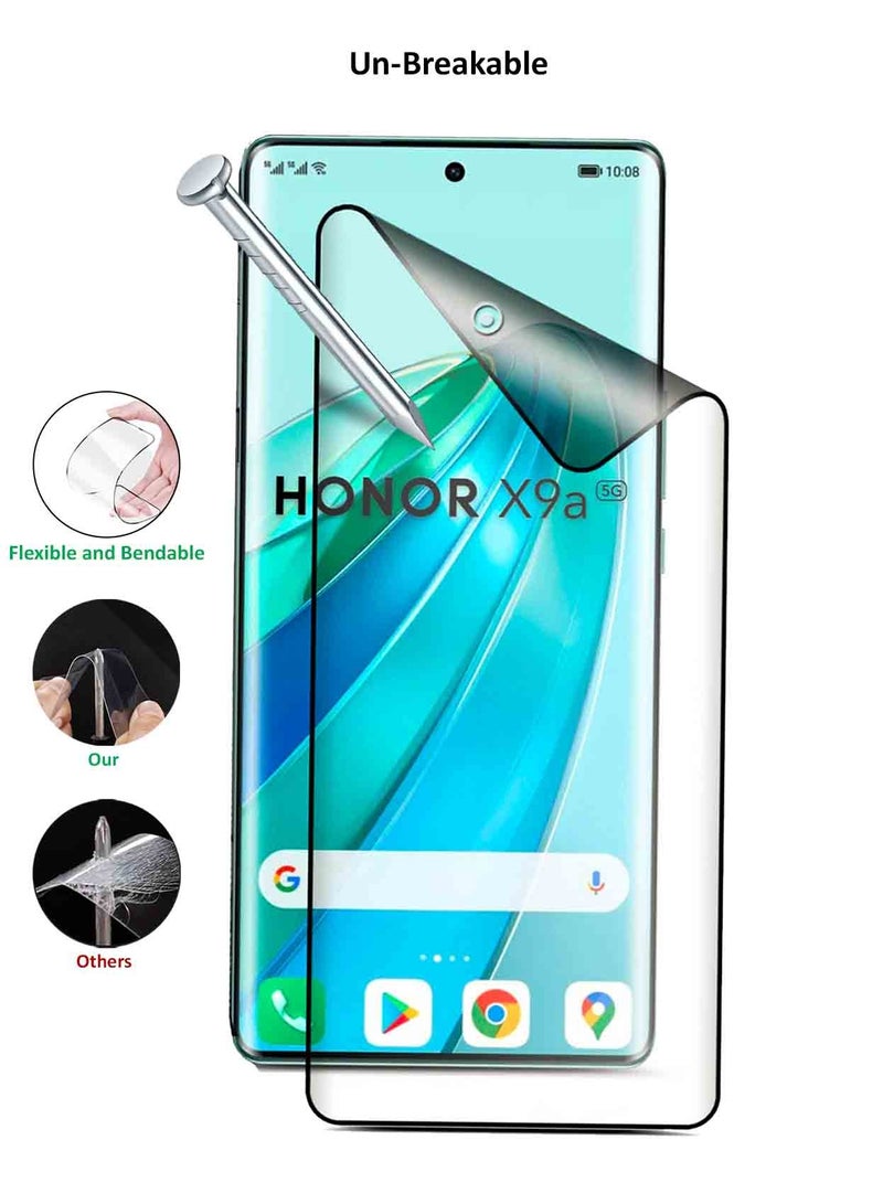 دبليو تيك واقي شاشة مرن غير لامع ومضاد لبصمات الأصابع من نانو سيراميك لهاتف Honor X9a 5G 2023 شفاف - Image 5